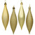 Vickerman 5.5" Gold Finial Drop Christmas Ornament Assorted 4 Finish 8 per Pack 