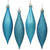 Vickerman 5.5" Turquoise Finial Drop Christmas Ornament Assorted 4 Finish 8 per Pack