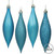 Vickerman 5.5" Turquoise Finial Drop Christmas Ornament Assorted 4 Finish 8 per Pack