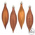 Vickerman 5.5" Copper Finial Drop Christmas Ornament Assorted 4 Finish 8 per Pack