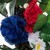  Vickerman 22" Artificial Mixed Floral Wreath With Red White And Blue Flowers and Berries 