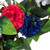 Vickerman 22" Artificial Mixed Floral Wreath With Red White And Blue Flowers and Berries