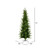 Vickerman 7.5' x 38" Moutauk Pine Artificial Christmas Pencil Tree Unlit
