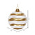 Vickerman 8" Gold and Silver Stripe Candy Finish Stripe Wave Ball Christmas Ornament with Glitter Accents