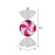 Vickerman 18.5" Cerise-White Flat Swirl Candy Christmas Ornament