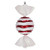  Vickerman 18.5" Red-White Striped Wave Candy Christmas Ornament 