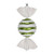 Vickerman 18.5" Lime-White Striped Wave Candy Christmas Ornament