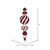  Vickerman 62" Jumbo Red and White Candy Finish Finial Stripe Christmas Ornament 