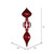 Vickerman 39" Red Candy Swirl Finial Christmas Ornament with White Glitter Accents