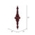 Vickerman 41" Burgundy Shiny Finial Christmas Ornament