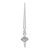 Vickerman 12" Silver Glitter Cupola Finial Christmas Ornament Pack of 3
