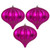  Vickerman 5.7" Fuchsia Matte Onion Christmas Ornament UV Treated with Wired Cap 3 per bag 