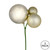 Vickerman 18" Champagne Ball Ornament Christmas Pick Set of 3