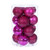  Vickerman 3" Hot Pink 4-Finish Ball Christmas Ornament Set 16 per box 
