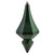  Vickerman 8" Emerald Candy Finish Diamond Finial Christmas Ornament Pack of 2 
