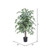 Vickerman 4' Artificial Variegated Ficus Bush Black Plastic Pot