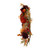 Vickerman 14" Orange and Burgundy Artificial Mixed Mum Chinese Lantern and Berry Wreath Candle Ring