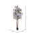  Vickerman 7' Artificial Purple Wisteria Tree in Black Planters Pot 