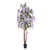  Vickerman 7' Artificial Purple Wisteria Tree in Black Planters Pot 