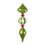 Vickerman 39" Lime and Red Jumbo Finial Christmas Ornament with Candy and Glitter Finishes