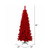 Vickerman 7.5' x 39" Flocked Red Slim Fir Artificial Christmas Tree Red Dura-lit LED Lights