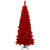 Vickerman 7.5' x 39" Flocked Red Slim Fir Artificial Christmas Tree Red Dura-lit LED Lights