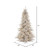 Vickerman 12' Silver Tinsel Fir Artificial Christmas Tree Warm White Dura-lit LED Lights