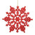 Vickerman 8" Red Glitter Snowflake Christmas Ornament 12 per Box