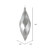 Vickerman 8" Silver Shiny Swirl Finial Christmas Ornament Pack of 6