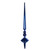 Vickerman 12" Blue Shiny Cupola Finial Christmas Ornament Pack of 3