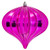 Vickerman 5.7" Fuchsia Shiny Onion Christmas Ornament UV Treated with Drilled and Wired Cap 3 per bag