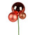 Vickerman 18" Coral Ball Ornament Christmas Pick Set of 3