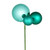 Vickerman 18" Teal Ball Ornament Christmas Pick Set of 3