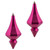  Vickerman 8" Fuchsia Candy Finish Diamond Finial Christmas Ornament Pack of 2 