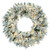  Vickerman 30" Flocked Snow Ridge Artificial Christmas Wreath Pure White LED Lights 