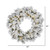  Vickerman 42" Flocked Snow Ridge Artificial Christmas Wreath Pure White LED Lights 