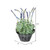  Vickerman 14.5" Artificial Lavender in Galvanized Pot 