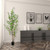 Vickerman 84" Artificial Potted Baby Leaf Tree in Black Planters Pot