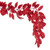  Vickerman 6' Red Artificial Gardenia Glitter Garland 