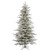  Vickerman 10' Flocked Sierra Fir Slim Artificial Christmas Tree 1100 Pure White LED lights 