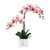 Vickerman 22" Artificial Potted Real Touch Pink and White Phalaenopsis Spray