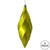  Vickerman 8" Lime Shiny Swirl Finial Christmas Ornament Pack of 6 