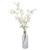 Vickerman 20.5" Artificial Mini White Orchid in a Glass Pot