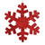  Vickerman 18" Red Glitter Snowflake Christmas Ornament 