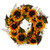 Vickerman 24" Artificial Yellow Sunflower Wreath with Seed Grass Foliage