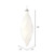 Vickerman 8" White Matte Swirl Finial Christmas Ornament Pack of 6