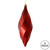 Vickerman 8" Wine Shiny Swirl Finial Christmas Ornament Pack of 6