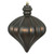Vickerman 6" Chocolate Matte Onion Drop Christmas Ornament 4 per pack