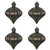 Vickerman 6" Chocolate Matte Onion Drop Christmas Ornament 4 per pack