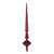 Vickerman 18" Burgundy Glitter Cupola Finial Christmas Ornament Pack of 2